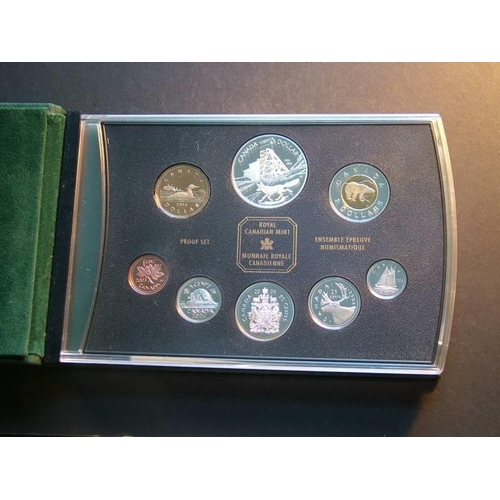 223 - CANADA.  Proof Set, 2003, 1c to bi-metallic $2, plus silver $1, Cobalt Mining cen, cased FDC