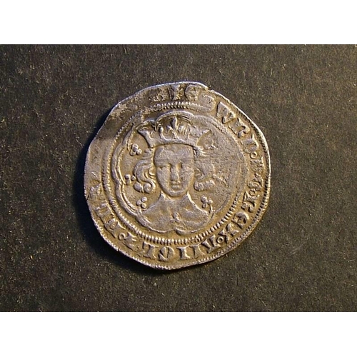 269 - Edward III (1327-1377), Ar Groat, Treaty period, London mint.  Error; obverse legend reads ?DWRD…  S... 