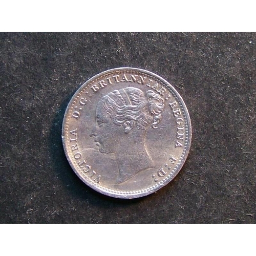 315 - Silver Threepence.  1886, NEF/GVF, ek, struck from lightly corroded dies.