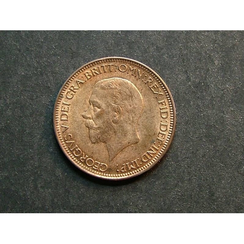 350 - Halfpenny.  1928, GEF, near full lustre.