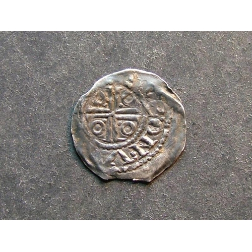 394 - IRELAND.  John, as Lord Protector (1185-1199), Ar ½d, Waterford mint.  Facing bust, IOHANNES DOMIN /... 