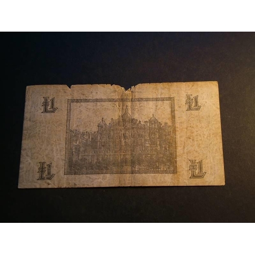 101 - Bank of Scotland.  £1, .7.1940, D111-2 (SC103b, P-91b), Good