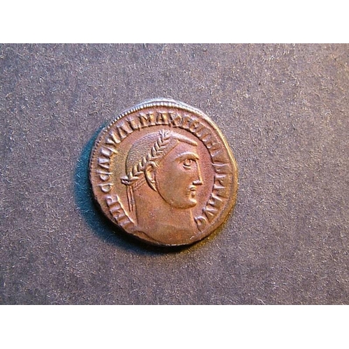 121 - ROMAN IMPERIAL.  Maximinus II (AD310-330), AE Follis, IMP C GAL VAL MAXIMINVS P F AVG, laur. hd. r. ... 