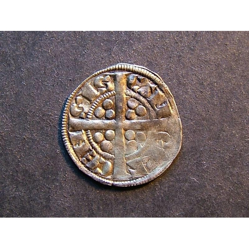 135 - EUROPE.  Netherlands, William of Hainaut, Bishop of Cambrai (1285-1296), base Ar Sterling, +GVILLS E... 