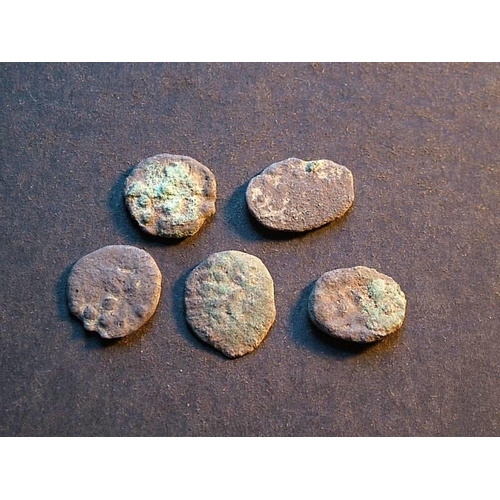 213 - Celtic.  Durotriges, mid-1st century BC to mid-1st century AD, billon Stater, S-367, x5.  Good  (5)