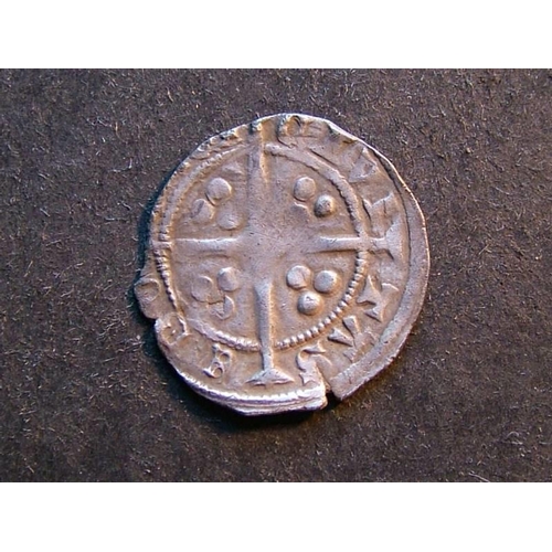 216 - Edward III (1327-1377).  Ar 1d, Treaty period (1361-69), York mint, Archbishop Thoresby, quatrefoil ... 