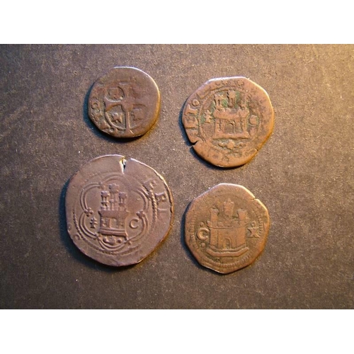 344 - SPAIN.  Ferdinand & Isabella (1474-1504), AE 2 Maravedis, Cuenca mint, Calicó-437, Cayón-2457 & 4m, ... 