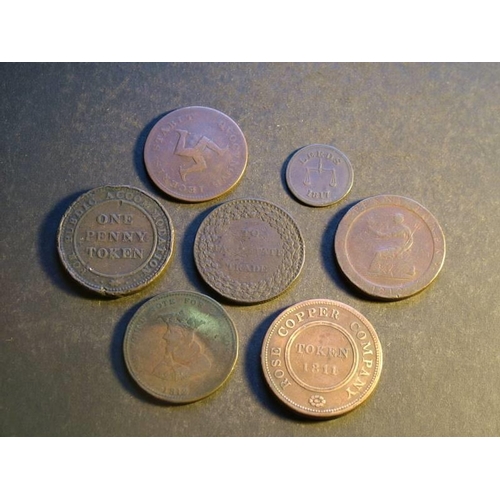 389 - Tradesmen’s Tokens – 19th Century.  1d x6, including Bilston, 1812, PAYABLE BY EDWARD BEEBEE / John ... 