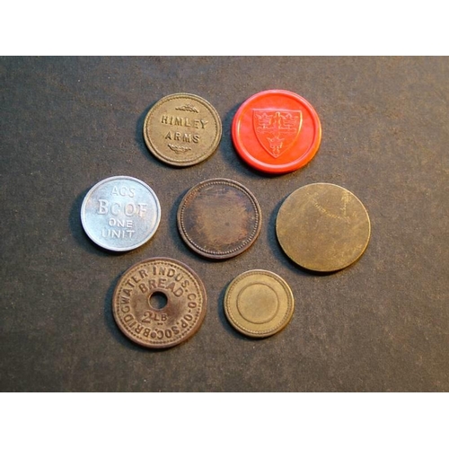 415 - Various.  Refreshment, Co-op, etc., including GODIVA LODGE 445 1D , 24mm, brass, uniface.  CLARENDON... 