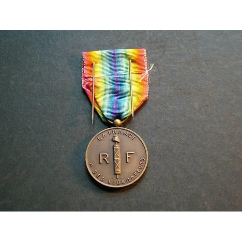 469 - France.  Liberation Medal, 1944, EF, full size original, with ribbon.