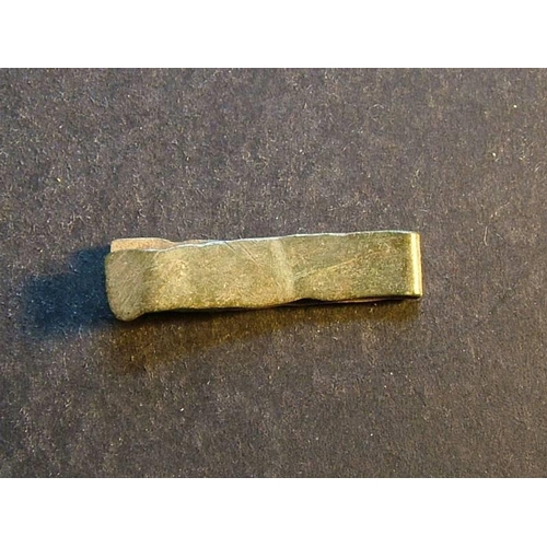 493 - Romano-British.  Bronze tweezers, approximately 29.5mm in length, single piece, without decoration. ... 