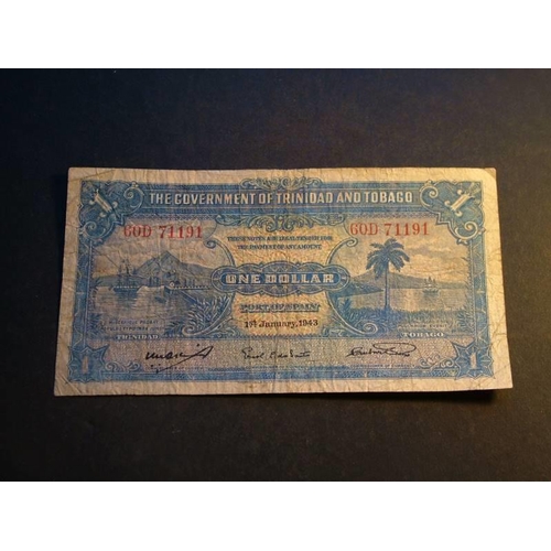 83 - TRINIDAD & TOBAGO.  $1, 1.1.1943, P-5c, VG