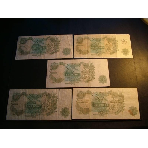 94 - £1, FFORDE, replacements, Dug.B306 (BE73d), pref. S48M and B308 (BE77), pref. N08M, N09M, N11M and T... 