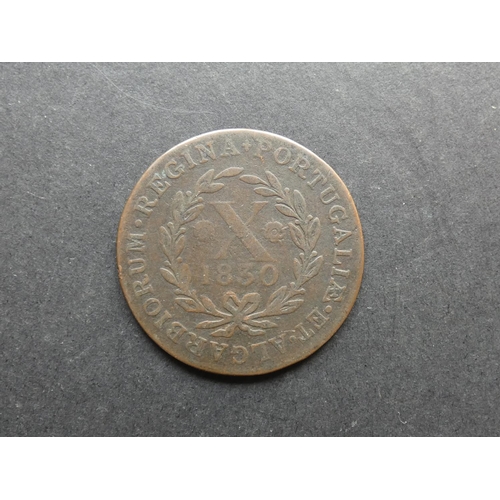 186 - AZORES.  Terceira Island.  10 Reis, 1830, KM6, VG