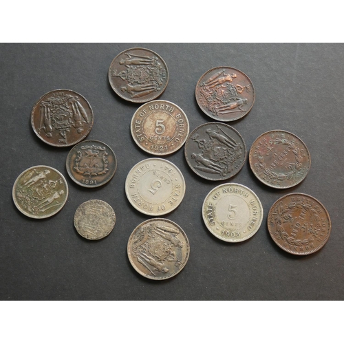189 - BRITISH NORTH BORNEO.  ½ Cent (1891H), 1c (1882H, 1887H, 1888H, 1889H, 1890H, 1891H), 2½c (1903H), 5... 