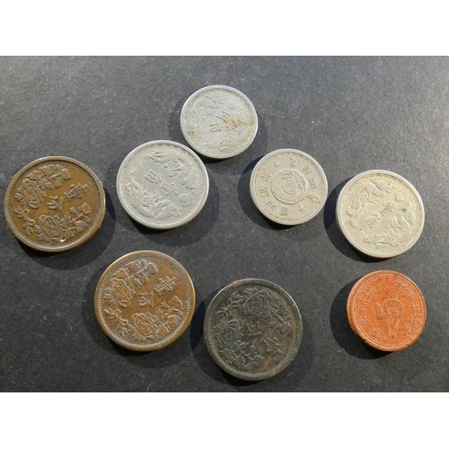 206 - CHINA.  Manchukuo, Japanese occupation, 1 Fen, KT Years 1, 2 & 5 (1934, 1935, 1938), Y6, 5 Fen, KT Y... 