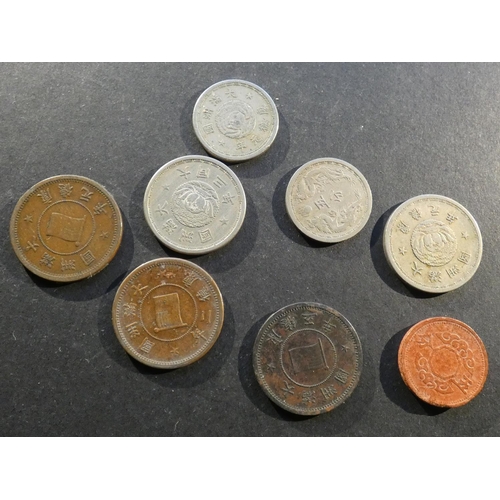 206 - CHINA.  Manchukuo, Japanese occupation, 1 Fen, KT Years 1, 2 & 5 (1934, 1935, 1938), Y6, 5 Fen, KT Y... 