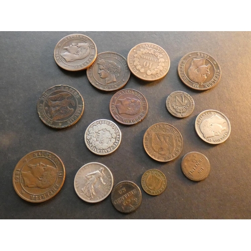 215 - FRANCE.  1 Centime (L’An 6A, L’An 7A, 1862A), 5c [1855D(d), 1862A], 10c (1809H, 1862K, 1863K, 1864A,... 