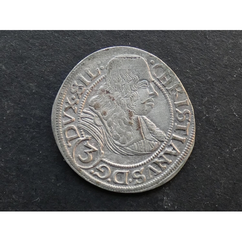 219 - GERMAN STATES.  Silesia-Liegnitz-Brieg (Duchy), 3 Kreuzer, 1668 CB, Brieg mint, KM500, VF+/VF