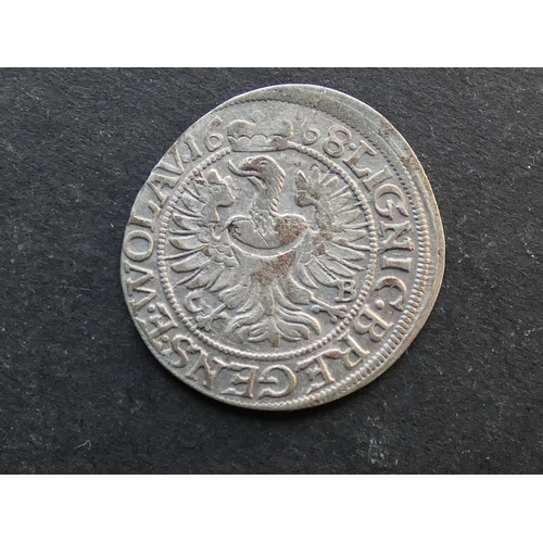 219 - GERMAN STATES.  Silesia-Liegnitz-Brieg (Duchy), 3 Kreuzer, 1668 CB, Brieg mint, KM500, VF+/VF
