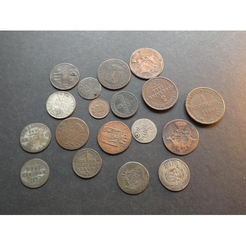 222 - GERMAN STATES.  Various, including Mecklenburg-Schwerin, 1 Pfennige, 1872B, KM316 and 1 Schilling, K... 