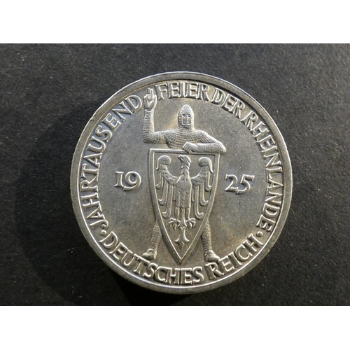 226 - GERMANY.  Weimar Republic (1919-1933).  3 Reichsmark, 1925A, Berlin mint, Rhineland Millennium, KM46... 