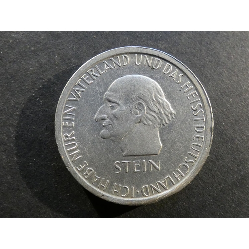 233 - GERMANY.  Weimar Republic (1919-1933).  3 Reichsmark, 1931A, Berlin mint, Centenary of death of Hein... 