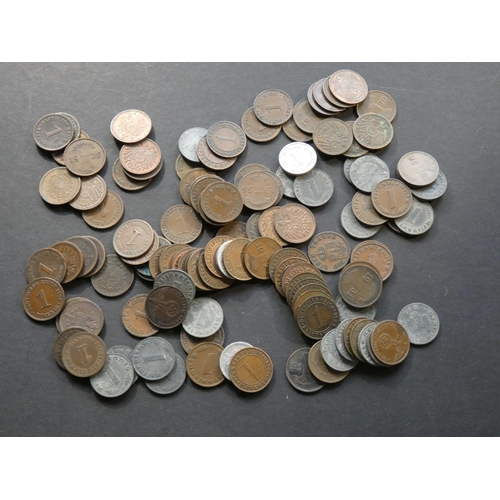 235 - GERMANY.  1 Pfennig, collection of all different dates/mintmarks, 1874 to 1944, including 1874AC, 18... 