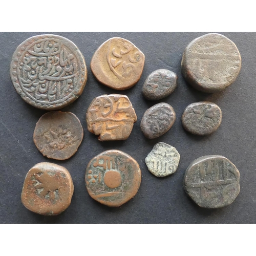 363 - INDIA.  Princely States.  Sivaganga, 2 Kasu, ND(1743-1801), KM6 x3, plus Jodhpur, ½ Anna, 20.9g, 190... 