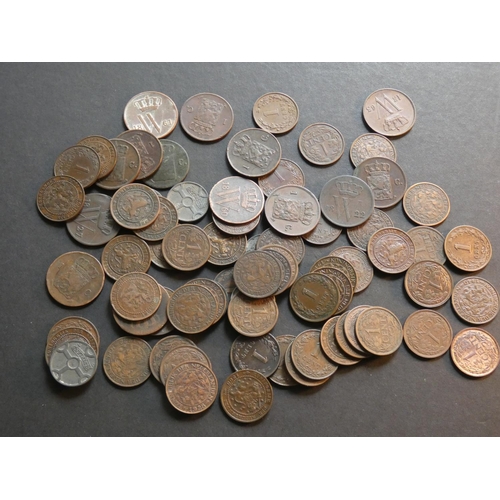 389 - NETHERLANDS.  1 Cent; 1822 x2, 1823 scratches, 1826, 1827B digs, 1828, 1837, 1860, 1861 silvered, 18... 