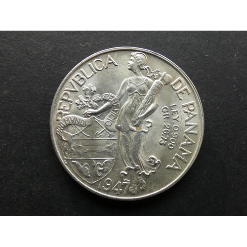 405 - PANAMA.  1 Balboa, 1947, KM13, EF+, light contact marks.