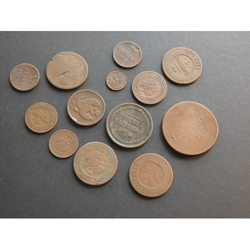 420 - RUSSIA.  Various, including ½ Kopek (1899CПБ, eks), 1k (1853 corroded, 1862EM, 1913CПБ), 2k (1811CПБ... 