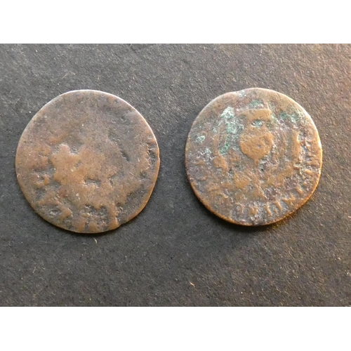 446 - SCOTLAND.  Charles II (1649-1685), Copper Twopence “Turner” or “Bodle”, coinage of 1663, crowned CRI... 
