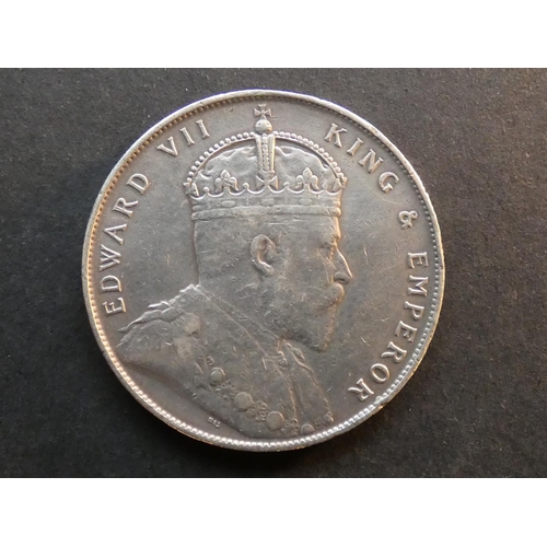 464 - STRAITS SETTLEMENTS.  1 Dollar, 1907, KM26, F/GF, contact marks.