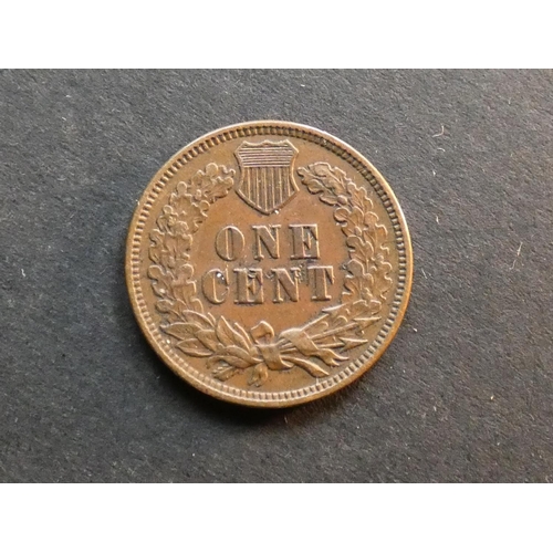 480 - UNITED STATES OF AMERICA.  1 Cent, 1871, bold N in ONE, KM90a, VF, small digs.