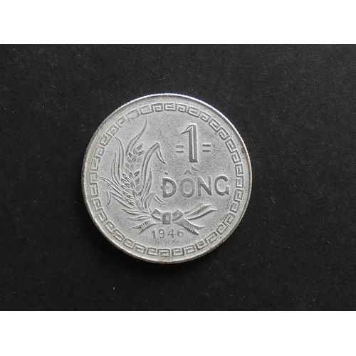 499 - VIETNAM.  1 Dồng, 1946, Democratic Republic, KM3, VF, slightly weak, likely struck for cleaned rusty... 