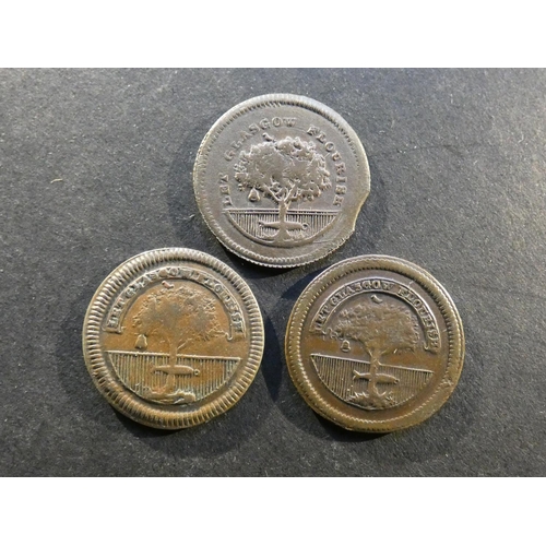 509 - TRADESMEN’S TOKENS – 18TH CENTURY. Scotland, Lanark, ¼d, Glasgow, RETAILERS TOKEN / LET GLASGOW FLOU... 