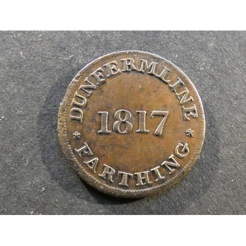 523 - TRADESMEN’S TOKENS – 19TH CENTURY. Scotland, Fife, ¼d, Dunfermline, J. KIRK MERCHT HIGH STREET / 181... 