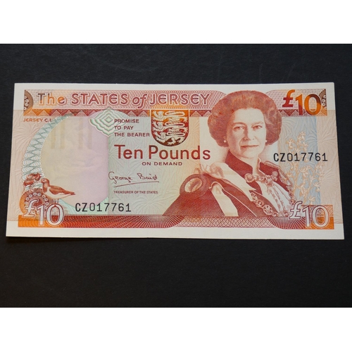 69 - JERSEY. £10, ND(1993-2000), sign. George Baird, replacement issue, serial number CZ017761, JE34a (P-... 