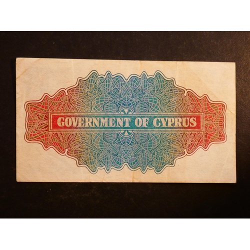 17 - CYPRUS.  1 Shilling, 29.5.1940, P-20, NVF, creases.