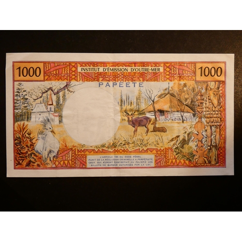 40 - TAHITI.  1000 Francs, ND(1985), signatures of Yves Roland-Billecart & Jacques Waitzenegger, P-27d, V... 