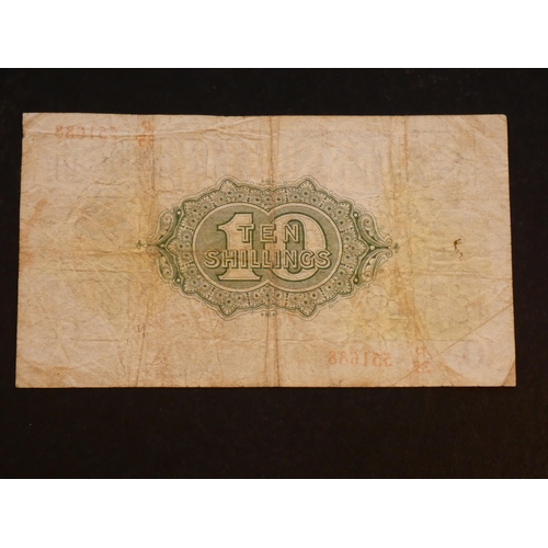 43 - TREASURY. 10 Shillings, sign. FISHER, 2nd issue (6.11.1922), with UNITED KINGDOM OF GREAT BRITAIN AN... 