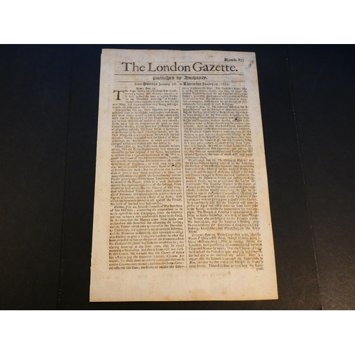 765 - NEWSPAPER.  THE LONDON GAZETTE, #855, from Monday, January 26 to Thursday, January 29, 1673, 