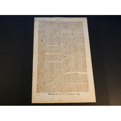 765 - NEWSPAPER.  THE LONDON GAZETTE, #855, from Monday, January 26 to Thursday, January 29, 1673, 