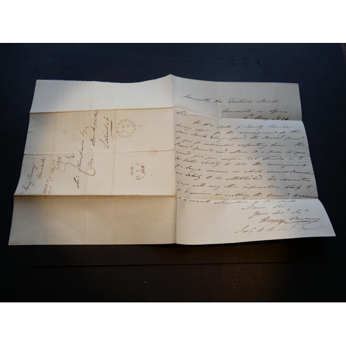 99 - BANKING EPHEMERA.  Manuscript letter, Newcastle &c. District Bank (Henry Brearey) to James Thompson ... 