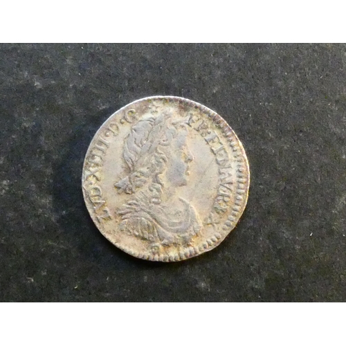 171 - FRANCE.  Silver 1/12 Ecu, 2.15g, 1659I, Limoges mint, KM166.9, GF/NVF, small die flaw, scratch on ob... 