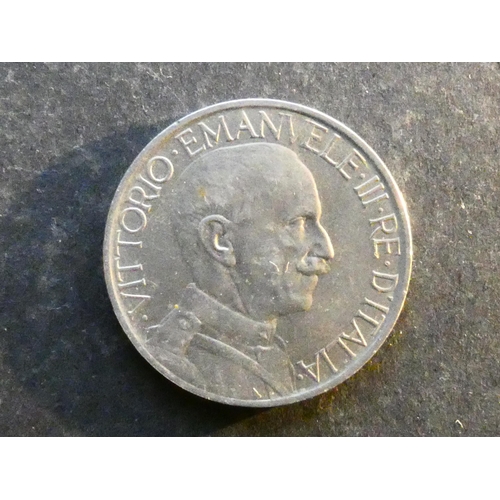 361 - ITALY.  Nickel 2 Lire, 1927R, Rome mint, KM63, NVF