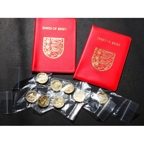 367 - JERSEY.  Small collection of 1 Pound coins, including 1984, Parish of St Saviour, and 1987, St Marti... 