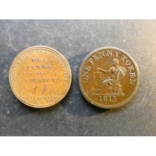 433 - TRADESMEN’S TOKENS – 19TH CENTURY.  Yorkshire, Sheffield, Penny, 1813, ROSCOE PLACE, D-147, W-1052, ... 