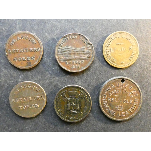 434 - TRADESMEN’S TOKENS – 19TH CENTURY UNOFFICIAL FARTHING.  Various, including OUR BOYS’ CLOTHING COMPAN... 